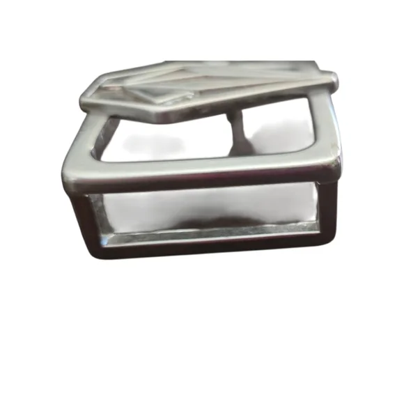 VOLCOM Apparel Company Diamond Logo Silver Tone Openwork Promo Belt Buckle Rare - Picture 2 of 2